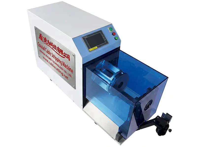 Machine à dénuder coaxiale semi-automatique WPM-35120 | Dénudeuse de câbles coaxiaux de précision