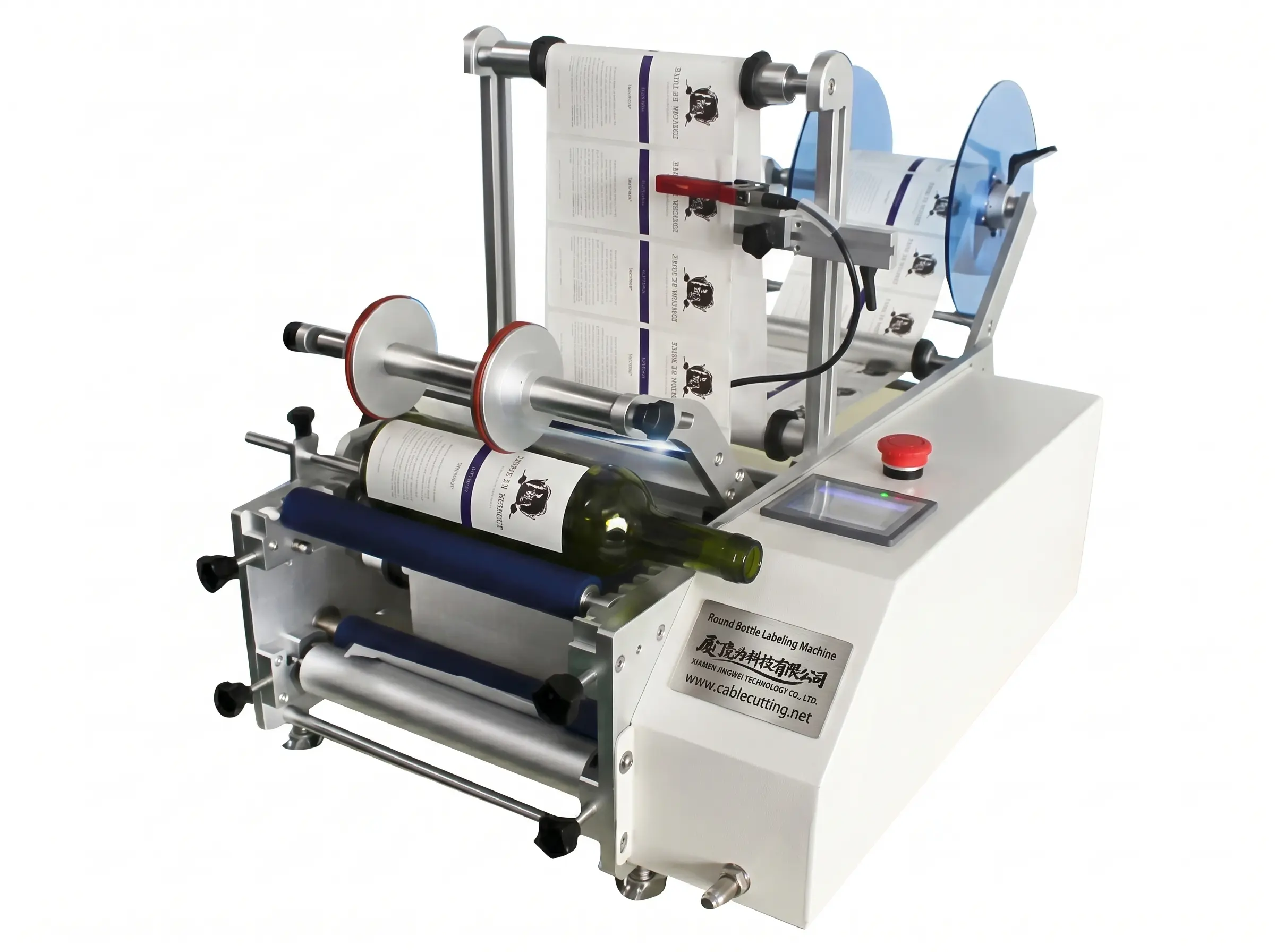 Étiqueteuse semi-automatique pour bouteilles rondes WPM-7160 - JINGWEI