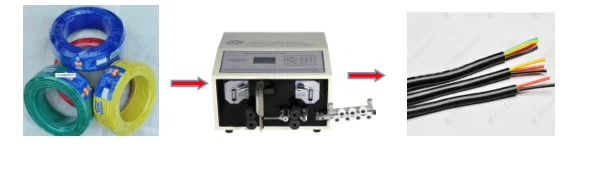 Machine automatique de découpe et de dénudage de fil et dévidoir automatique