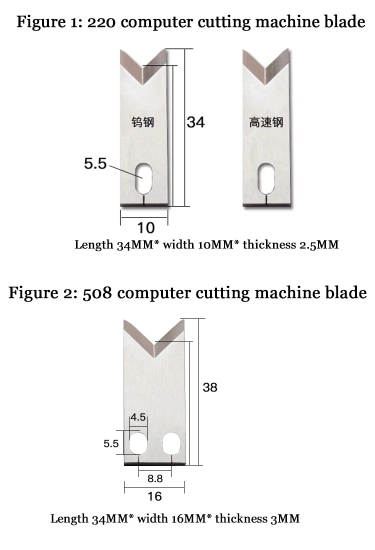 Lame de machine de découpe et de dénudage Diverses lames peuvent être personnalisées selon le fil ou le dessin du client. Pour plus de détails, veuillez contacter le service client