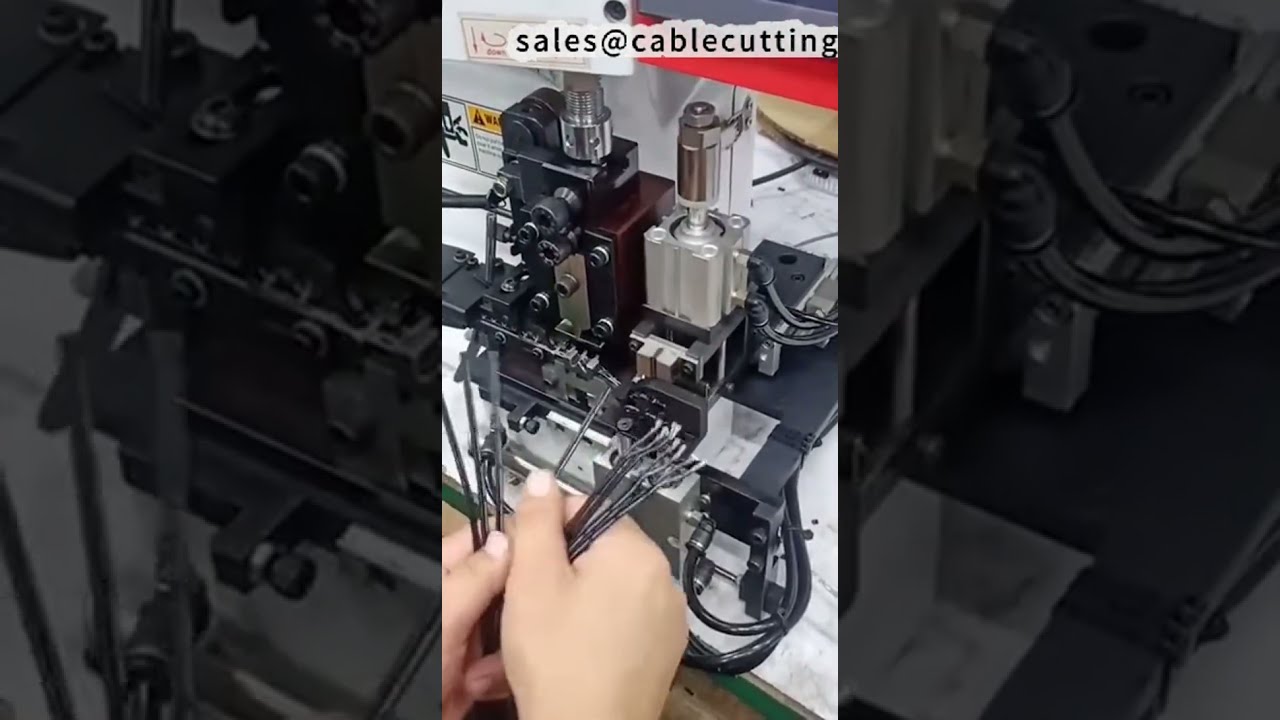 Machine de dénudage et de sertissage de fils parallèles à double sertissage - Haute efficacité #usine #machine #bricolage