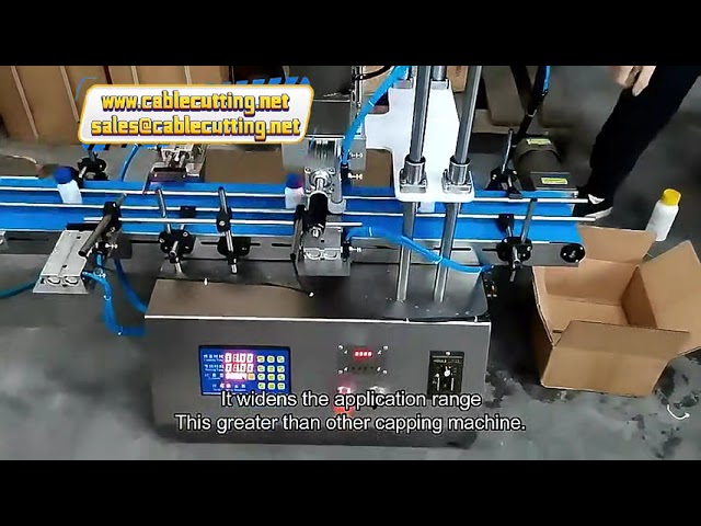 Machine à capsuler électrique de table avec presse à pulvérisation en verre pour bouteilles PET rondes