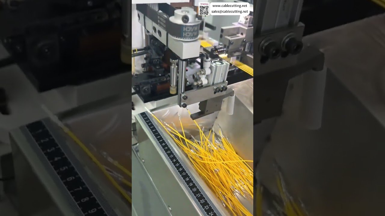 Machine à sertir double tête 5 fils – Outil de production sur mesure pour câbles clients (version courte)