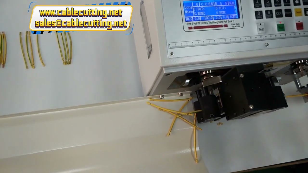 Machine de coupe et dénudage de câbles à écran tactile – Coupe-fil automatique 0,1 à 8 mm² avec lame de précision