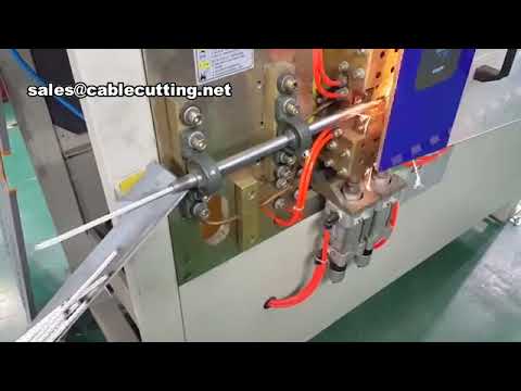 Machine de fusion et découpe de câble métallique à tête plate – Performance industrielle