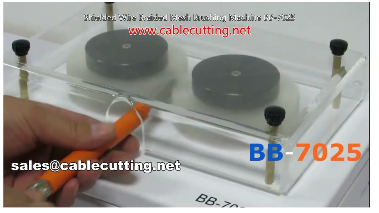 BB-7025 : Machine de brossage automatique pour câbles blindés et treillis tressés