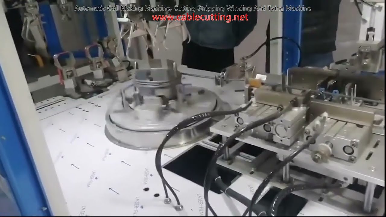 Machine automatique de bobinage : coupe, dénudage, enroulage et ligature intégrés
