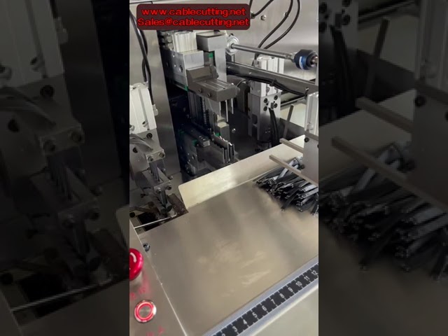 Machine automatique de coupe et d'étamage de fils électriques | Coupe, dénude, torsade et étame