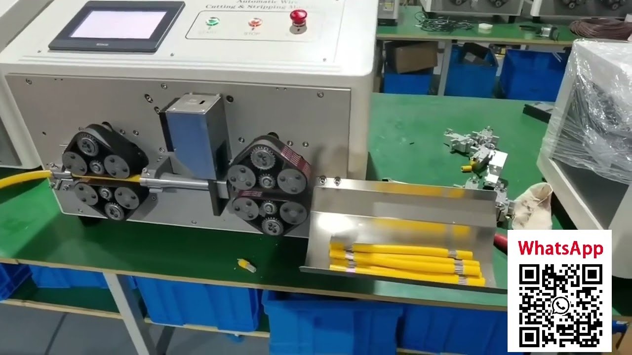 Machine à dénuder les câbles énergie nouvelle génération – Démo en usine