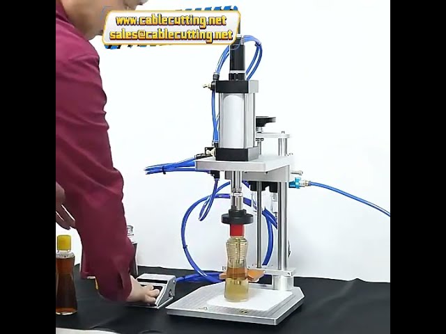 Machine de Capsulage Pneumatique pour Bouteilles de Vin Rouge - Presse à Capsules Aluminium