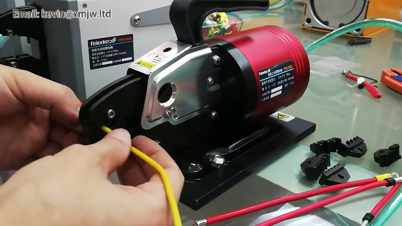 Pince à sertir pneumatique pour cosses de câbles – Outil professionnel de connexion électrique