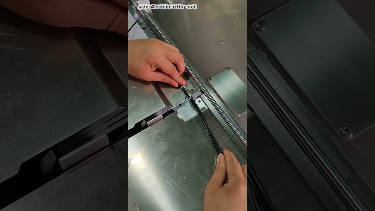 Machine automatique à colliers de serrage en nylon : alimentation, serrage, coupe et verrouillage automatiques - Haute efficacité #usine #machine
