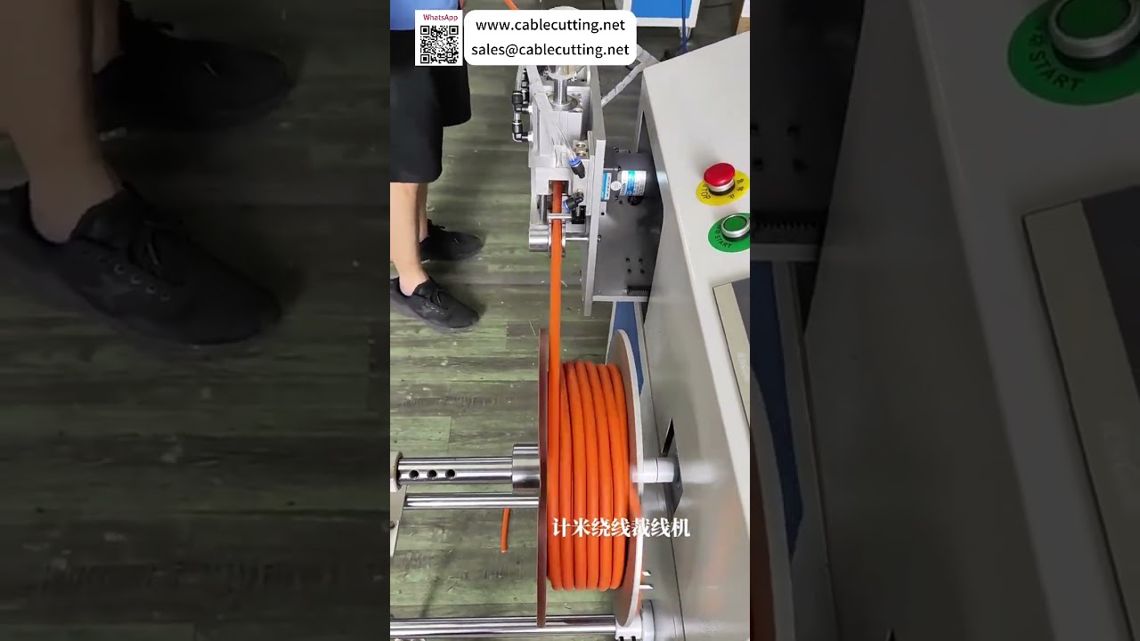 Machine intégrée de comptage de mètres, bobinage de fil et coupe de câble pour opérations de faisceaux de câbles