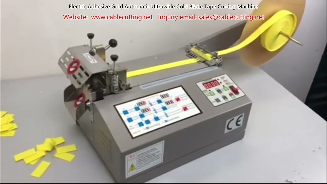 Machine à ruban adhésif automatique ultra-large à lame froide – Coupe précise et rapide [Gold]