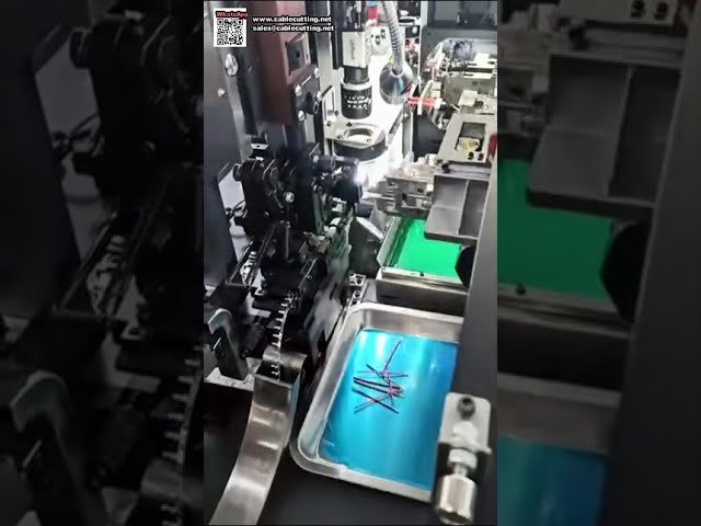 Machine avancée de traitement automatique des faisceaux de câbles et sertisseuse de bornes