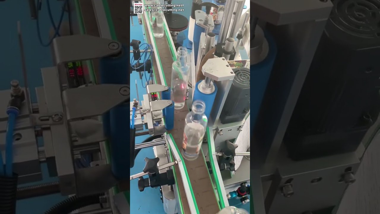 Machine à étiqueter automatique pour bouteilles rondes - Applicateur haute vitesse pour pots en verre et plastique