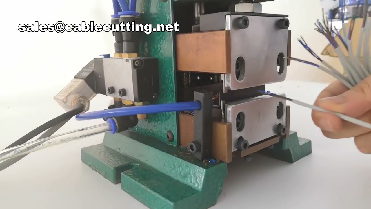 Machine à dénuder pneumatique verticale pour câbles - Dénudeuse automatique industrielle