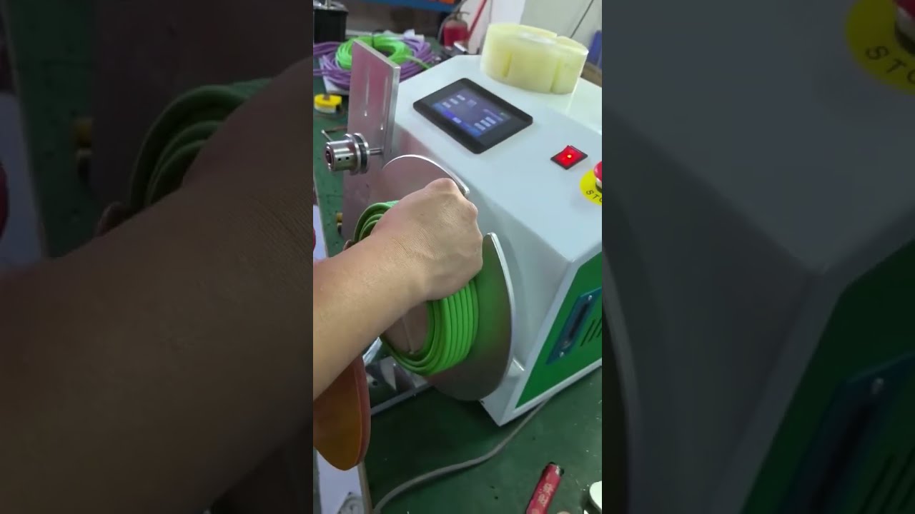 Machine de tri et bobinage servo pour fils flexibles - Prise réelle en usine #usine #machine