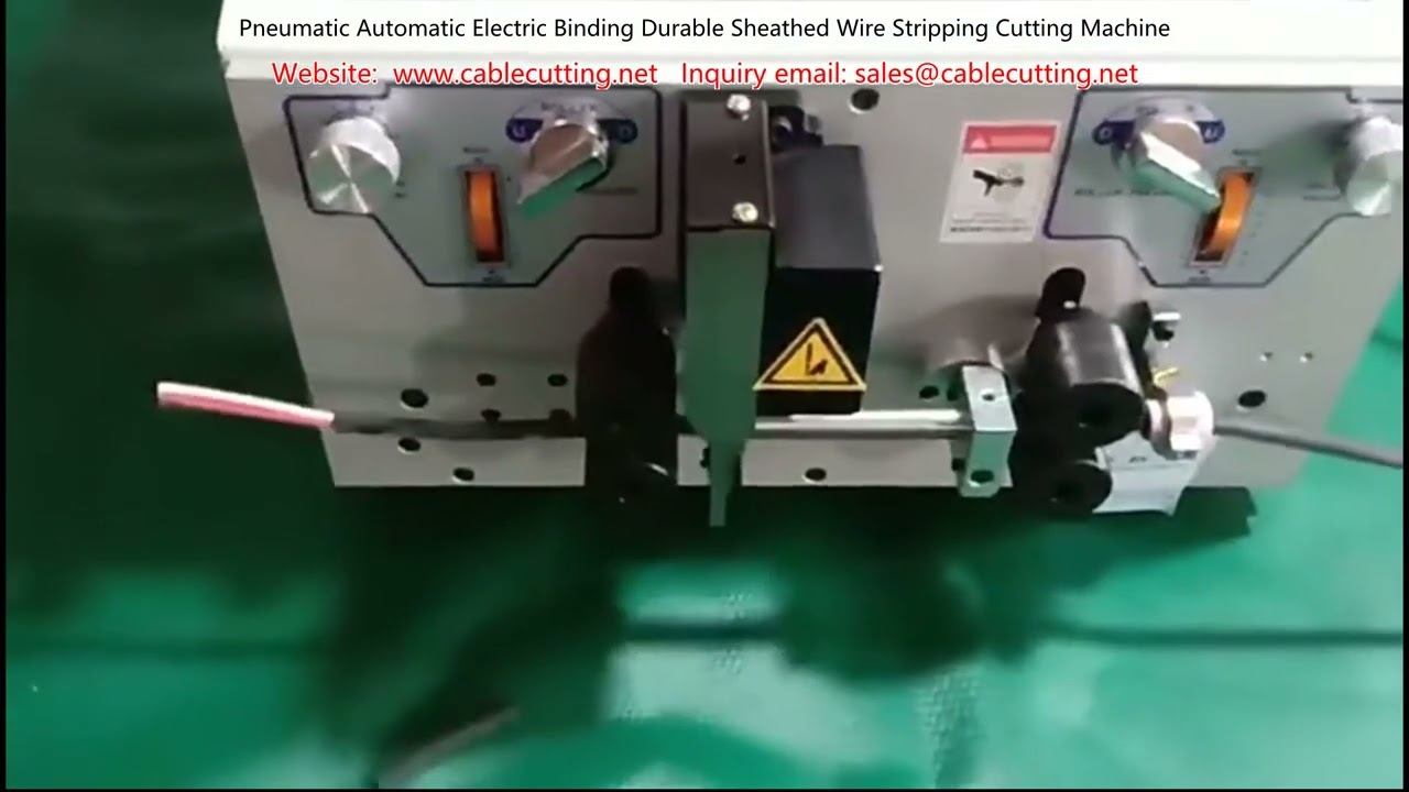 Machine de dénudage et coupe pneumatique automatique pour câbles gainés - Durable et électrique