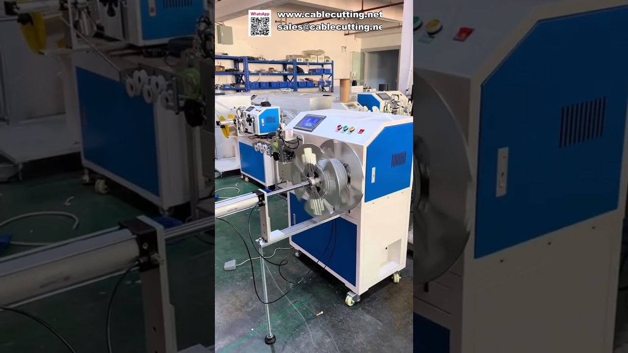 Machine automatique de comptage, coupe et enroulement pour tuyaux industriels