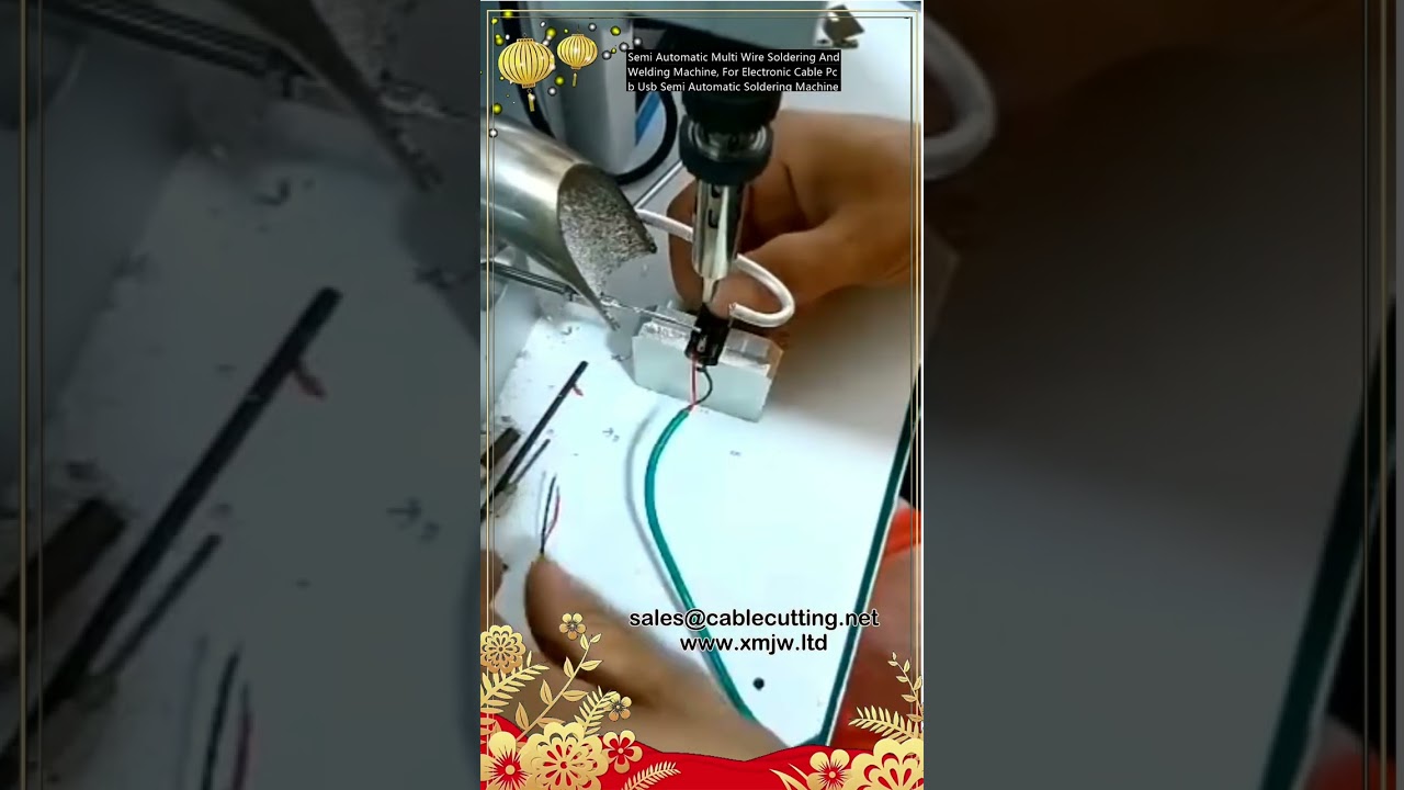 Machine de soudage et brasage semi-automatique multi-fils pour câbles électroniques, PCB et USB
