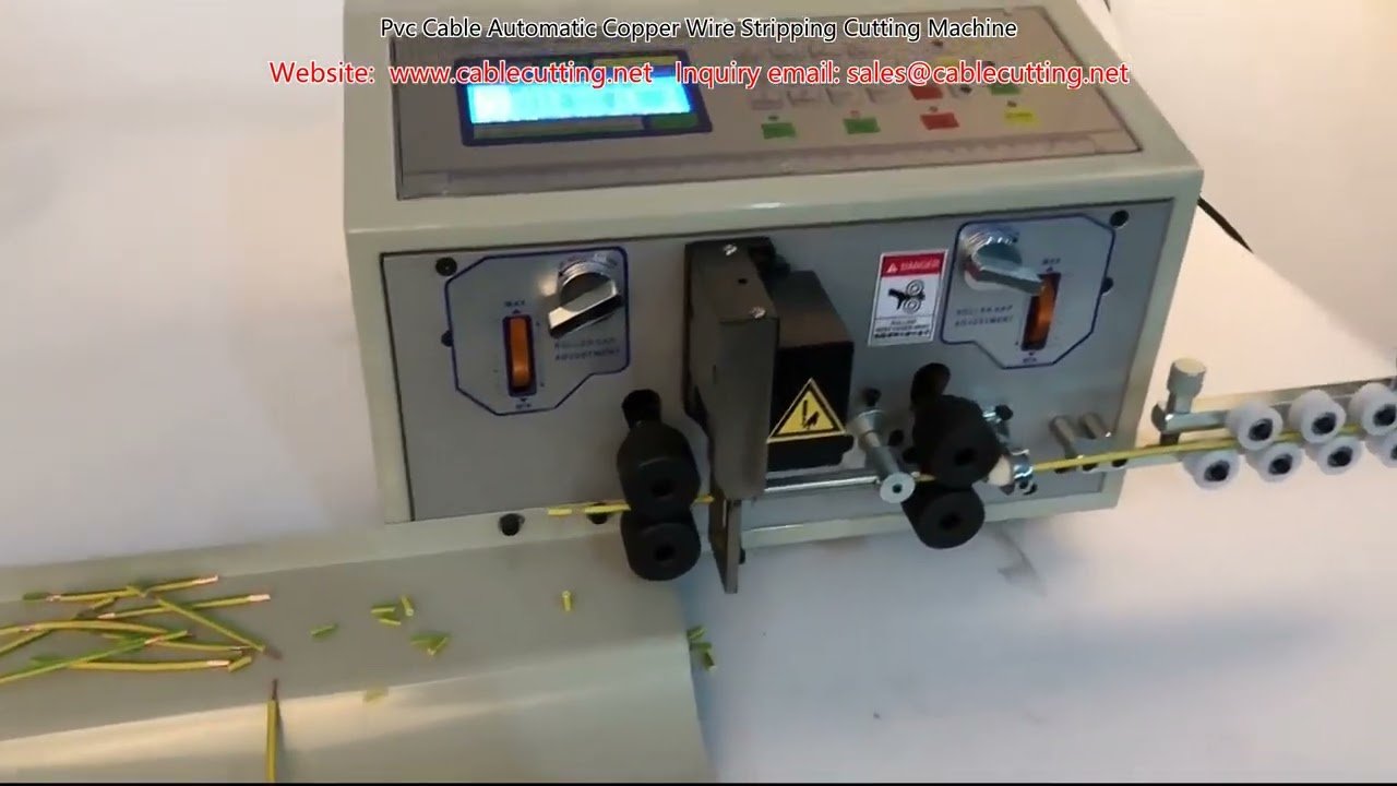 Machine automatique de dénudage et coupe de câbles PVC et fils de cuivre