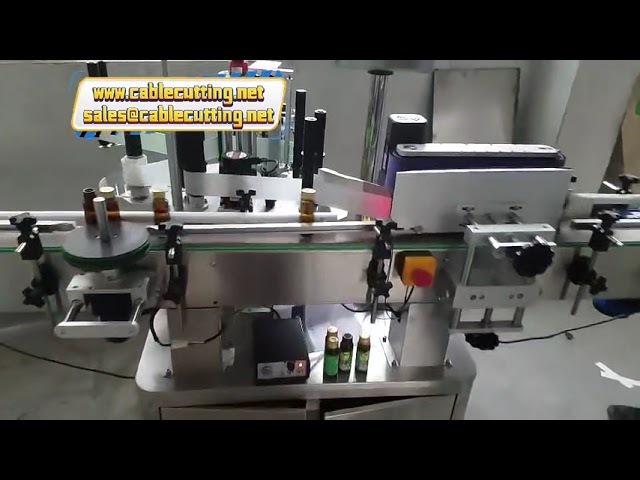 Machine d'étiquetage automatique pour bouteilles rondes, pots et canettes - Étiqueteuse pour flacons de collyre et huiles essentielles
