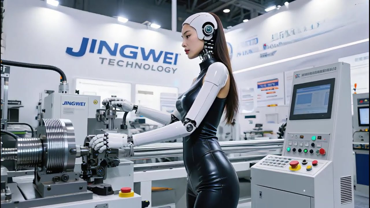Précision robotique : le robot manipulateur en action sur la machine de câblage
